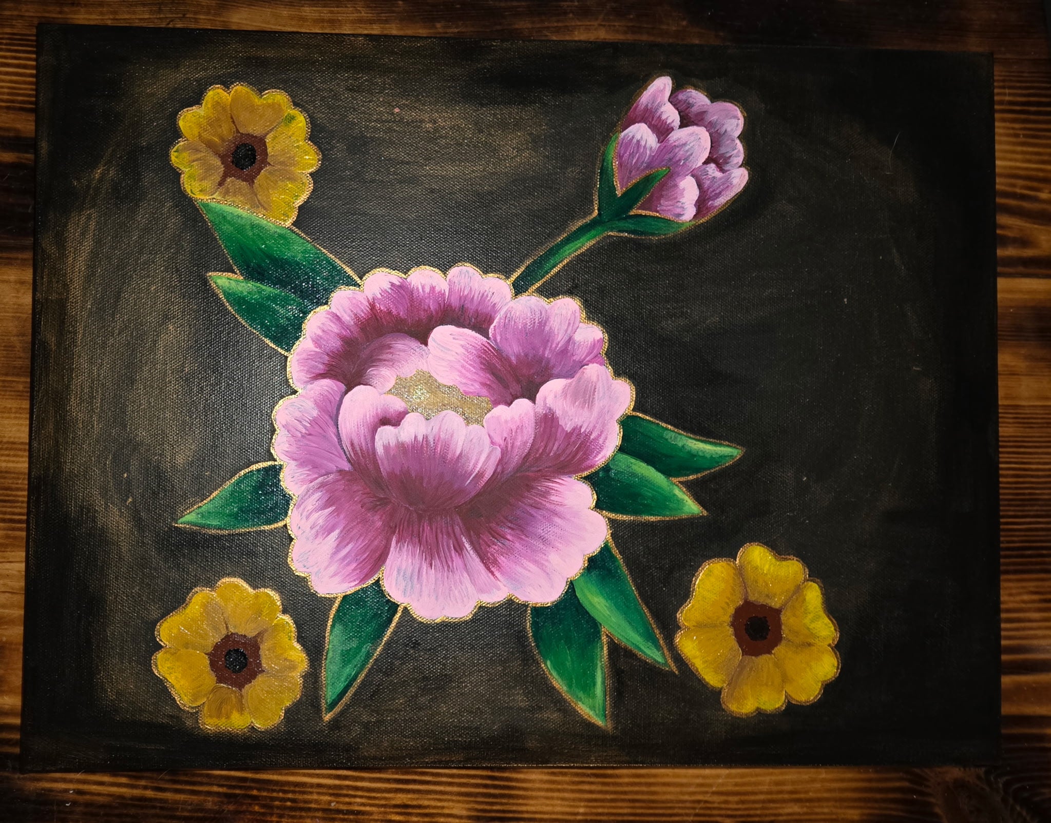Morning Peonies 16x12